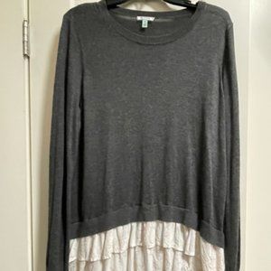 Sweater with Ruffled Bottom